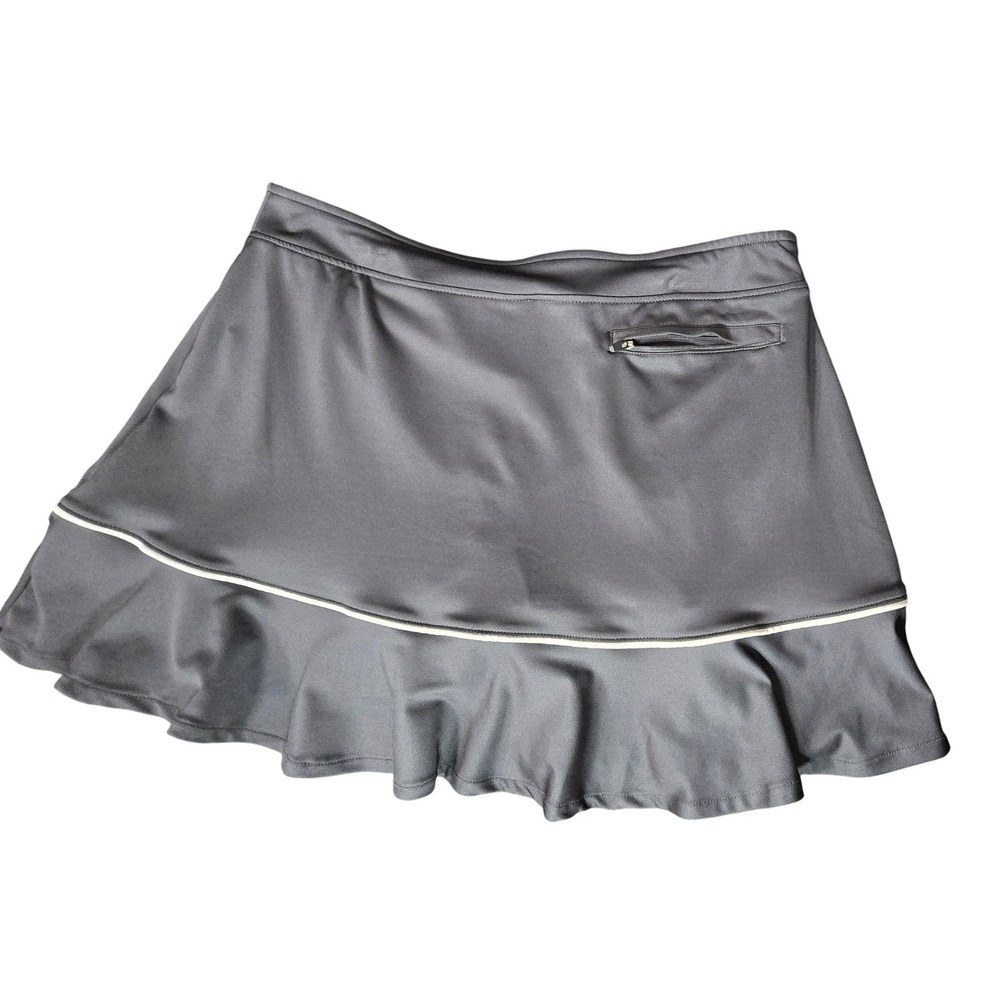 $55 Women's NEW Slazenger active shorts skirt skorts grey white tennis pickle M